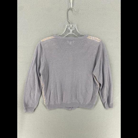 COPY - Brora Cardigan Womens Size 10 Purple Multicolored Knit Sweater Linen Ble… - Picture 2 of 6